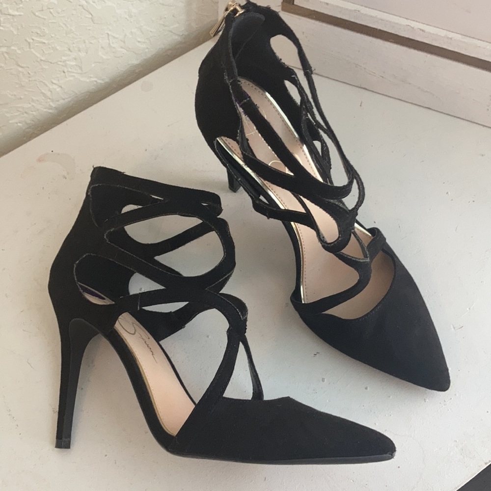 jessica simpson jp priella black heels